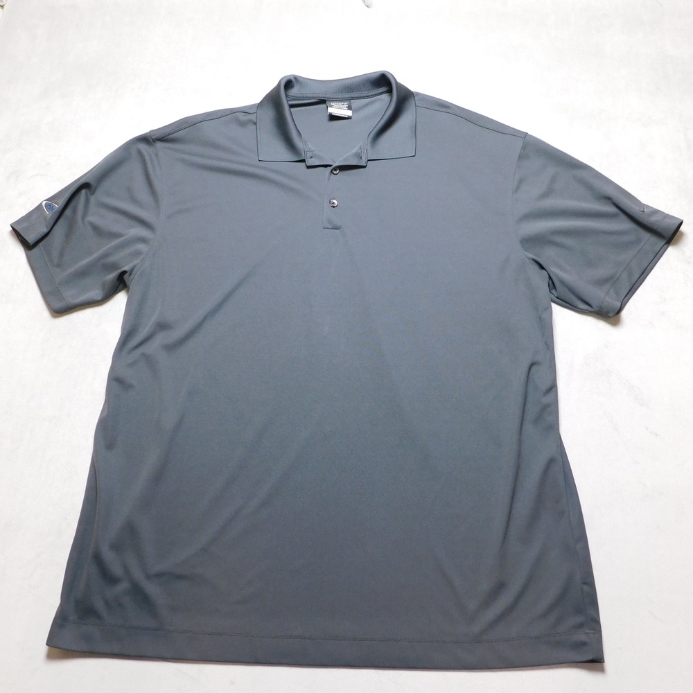 Nike Golf Dri-FIT Polo Shirt Mens XXL Charcoal Gray Short Sleeve Performance Top